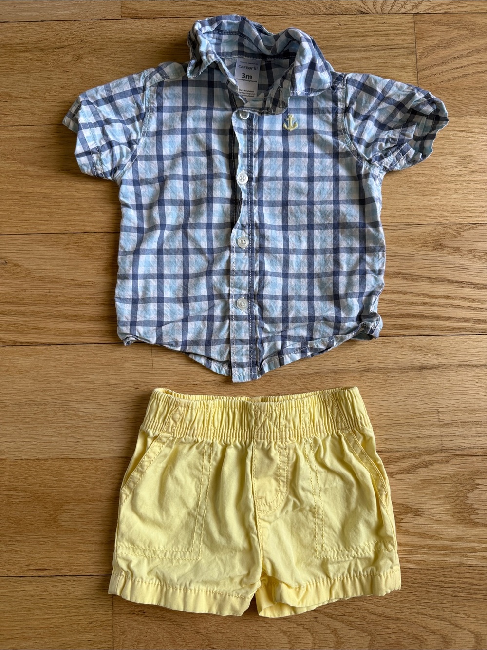 Carter's Blue Plaid Short-Sleeve Shirt